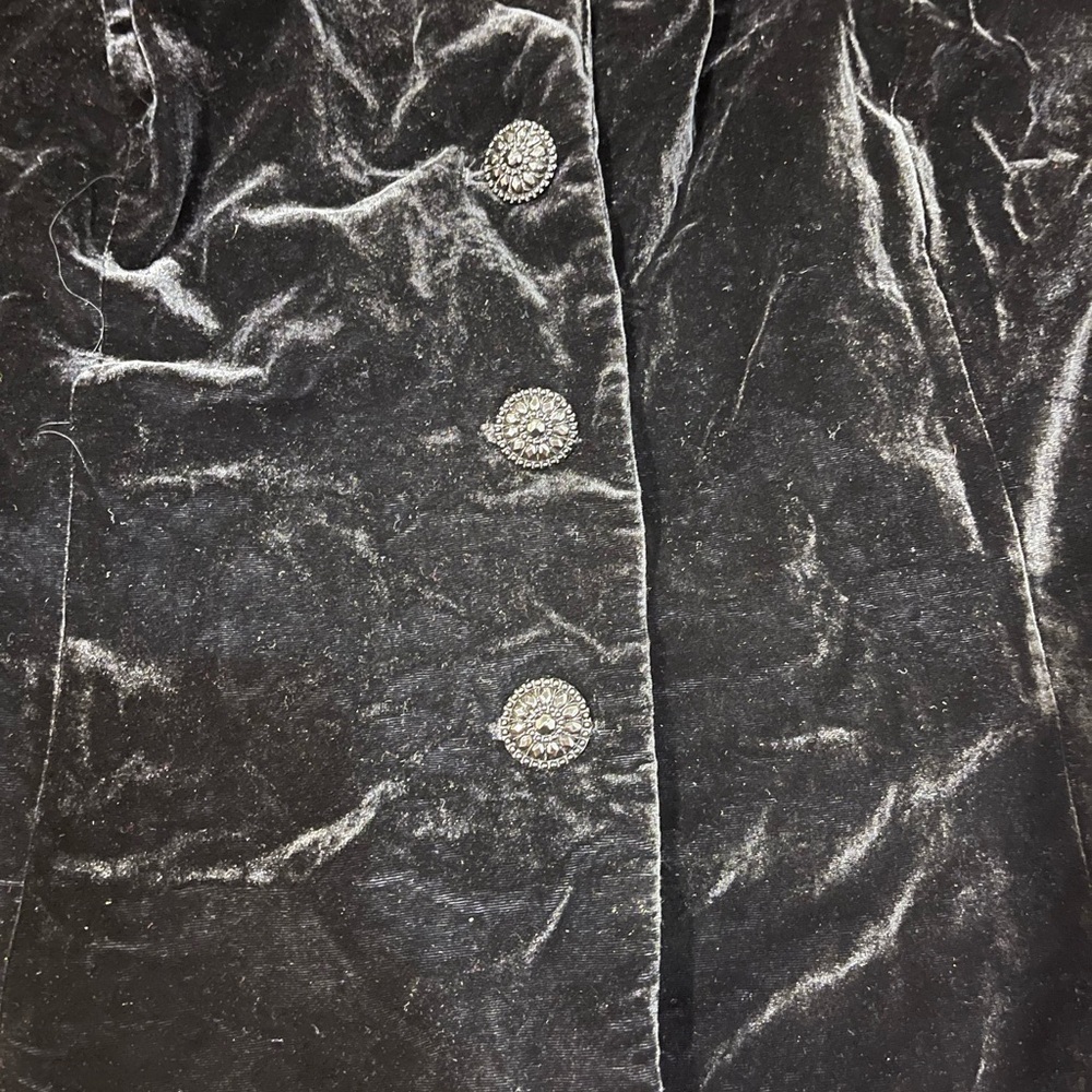 Lane Bryant Black Velvet 3/4 Sleeve Blazer - Picture 2 of 7